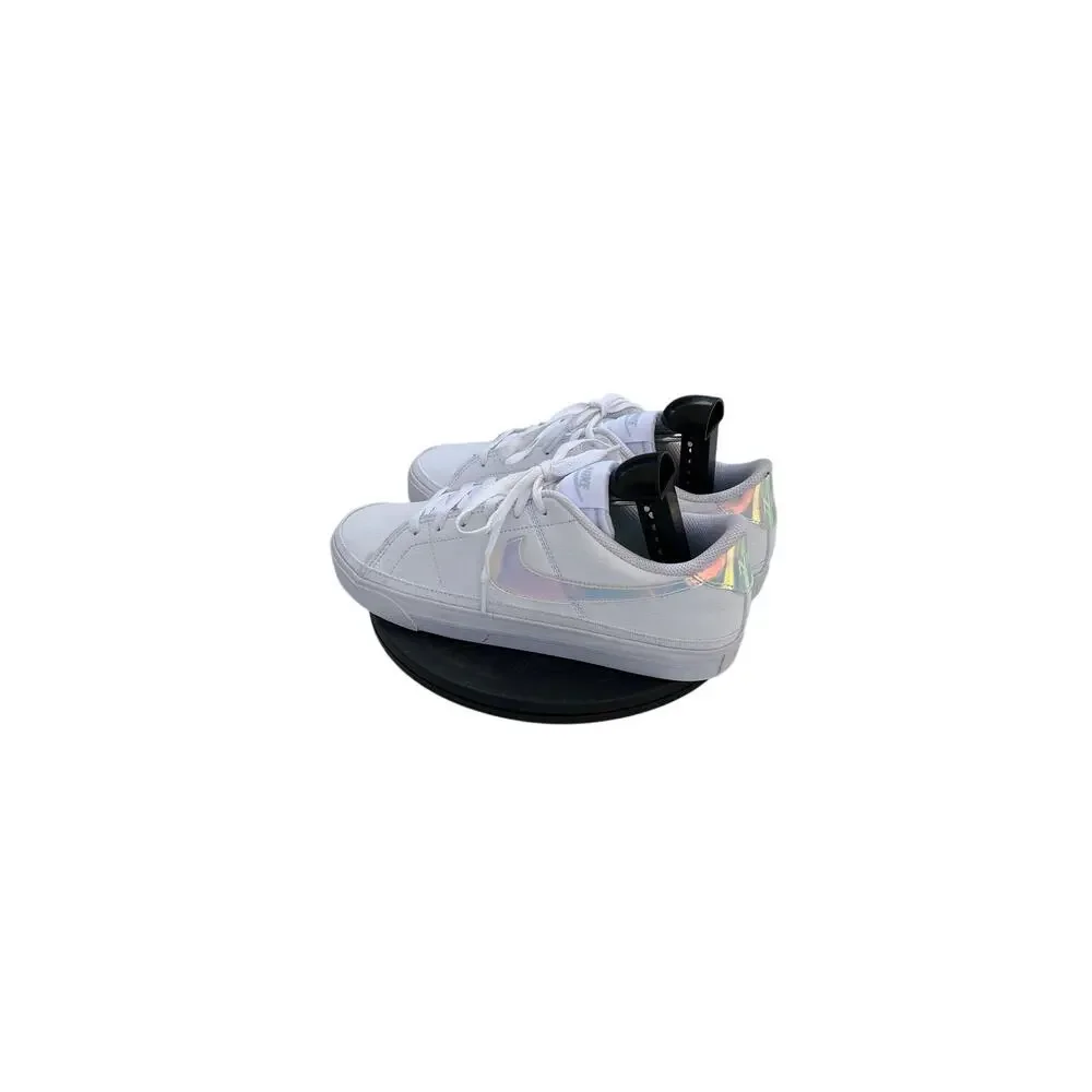 Nike Court Legacy Next Nature Sneakers Shoes White Iridescent Swoosh Size 9 - Picture 4 of 6